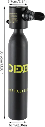 Miniatura 2 de Mini tanque de buceo conjunto de buceo, equipo de buceo inflable de 0.5L, tanque de oxígeno para respiración subacuática, constante con válvula
