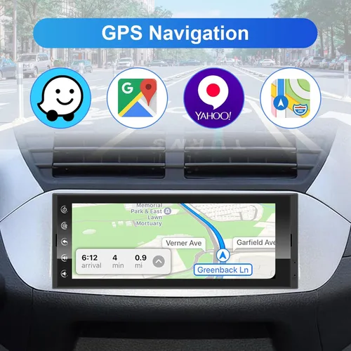 Miniatura 6 de Estéreo de coche de doble DIN de 10 pulgadas inalámbrico CarPlay inalámbrico Android Auto, pantalla táctil QLED Android Radio reproductor multimedia