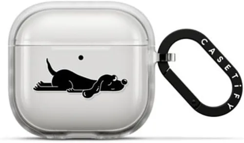 Miniatura 8 de CASETiFY Impact Airpods (4.ª generación) - Funda con anillo, corazones transparentes de lunares, color escarcha