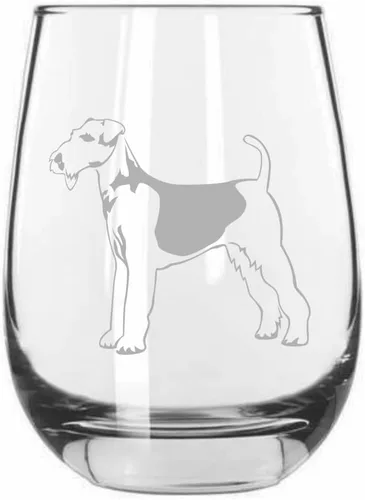 Miniatura 498 de Sakhalin Husky Dog - Copa de vino grabada personalizada de 15.25 onzas sin tallo
