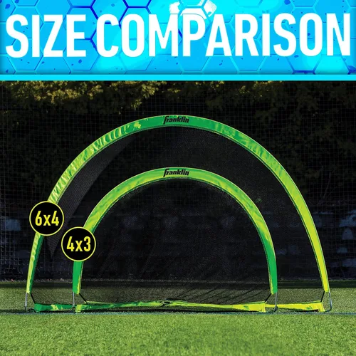 Miniatura 7 de Franklin Sports Portería de fútbol con forma de cúpula emergente - Portería de fútbol para interior o exterior - Portería se pliega