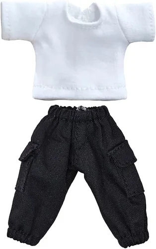 niannyyhouse Camiseta + Pantalones Conjunto de 2 piezas Mono de Camuflaje Camiseta de Color Sólido 1/12 BJD OB11 Muñeca 4.3 pulgadas (4.3 in)