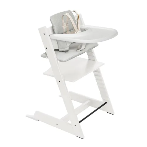 Miniatura 14 de Silla alta Stokke Tripp Trapp 2 (negra), cojín 2 (gris nórdico) + bandeja Stokke (negra) - Incluye silla + juego de bebé con arnés extraíble