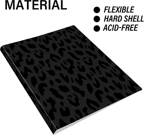 Miniatura 5 de Carpeta con fundas de plástico, 60 bolsillos para libros de presentación, 8.5x11 de visualización, carpeta de portafolio de 120 páginas con Negro-d2c