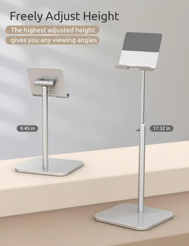 Miniatura 2 de ODOSOLA Soporte para tablet con ángulo de altura ajustable, soporte para iPad de escritorio a nivel de ojos, soporte para tablet para oficina