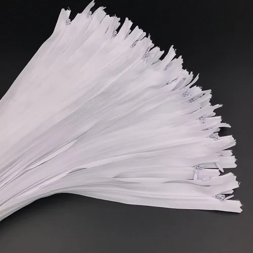 Miniatura 4 de Cremallera invisible de nailon para textiles del hogar/costura de bricolaje, 9 pulgadas/12 pulgadas/14 pulgadas/16 pulgadas/18 pulgadas/20 Blanco