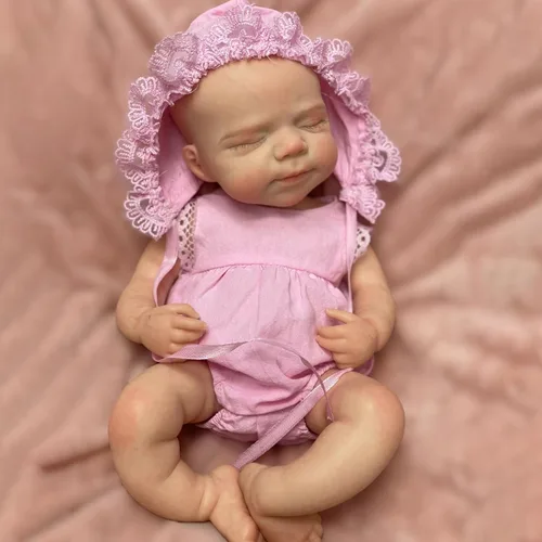 Miniatura 3 de Gileutay Muñecas de bebé de silicona de 12 pulgadas, cuerpo completo, muñecas realistas reborn para niñas, recién nacidas pintadas a mano que