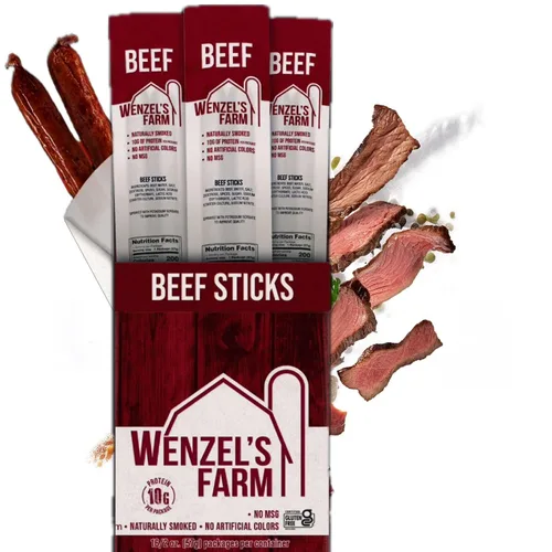 Miniatura 8 de Wenzel's Farm Palitos de tocino y carne de res │ Palitos de aperitivos │ Sabrosos, ahumados naturalmente │ Alto en proteínas, bajos en carbohidratos
