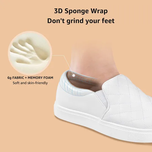 Miniatura 4 de STQ - Mocasines para mujer de espuma viscoelástica, fáciles de poner, cómodos, zapatos para otoño