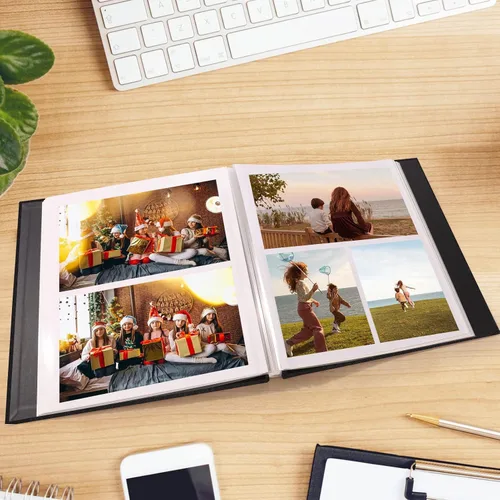 Miniatura 6 de Álbum de fotos autoadhesivo con páginas para fotos 4x6 5x7 8x10, álbum de recortes magnético con páginas adhesivas, libros con un bolígrafo metálico