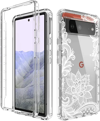 Funda de teléfono para Pixel 6 Pro, Pixel 6 XL G8VOU, bonito patrón de mandala transparente de cuerpo completo, funda protectora para Google Pixel 6