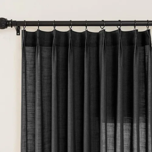 Miniatura 38 de Cortinas semitraslúcidas de lino neutro de 84 pulgadas de largo, cortinas y cortinas de lino beige crema que filtran la luz, tratamientos modernos