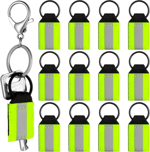 12 tiradores reflectantes con cremallera de nailon, etiquetas brillantes para bolsa de primeros auxilios, mochila colgante para niños y adultos,