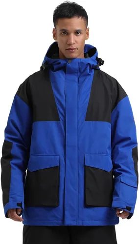 Miniatura 20 de GSOU SNOW Chaqueta de esquí para hombre, abrigo de nieve para snowboard, cálido, invierno, impermeable, con capucha