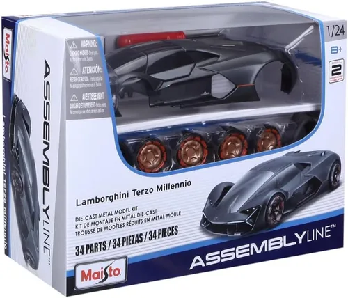 Miniatura 3 de Maisto 1:24 Línea de montaje Lamborghini Terzo Millenio - Gris