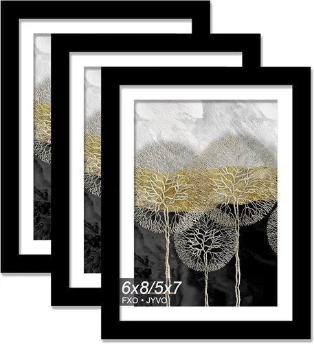 Miniatura 72 de Fxojyvo Marco de Fotos de 4x6, Muestra Foto de 3.5x5 con Paspartú o 4 x 6 Sin Paspartú, Liviano y de Alta Transparencia Marco de 4 por 6 para Pared