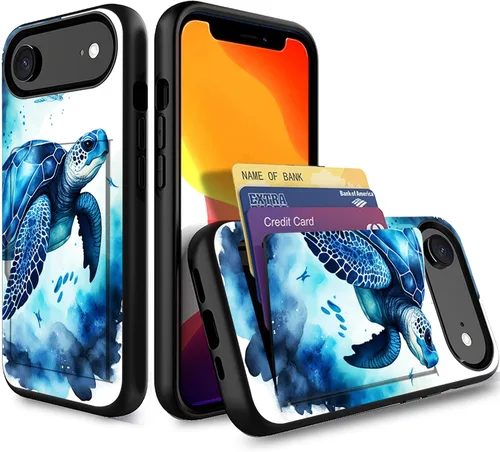 Miniatura 132 de Funda para iPhone Air, funda tipo cartera con ranura para tarjeta oculta, a prueba de golpes, TPU y PC, funda protectora de doble capa para iPhone