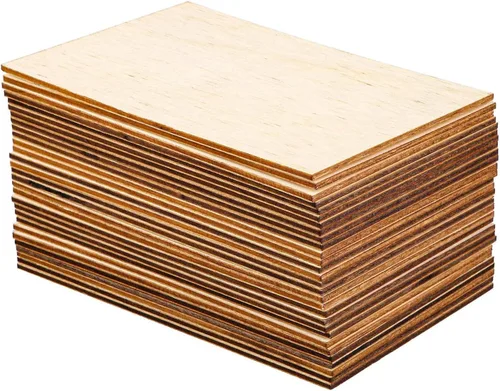 Miniatura 4 de SIWUCHYE Madera sin terminar, paquete de 15 hojas de tilo para manualidades, tablero de madera para casa, avión, barco, artes y manualidades