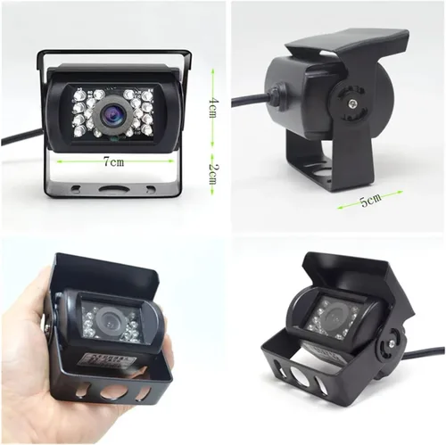 Miniatura 3 de Cámara de visión trasera de 7 pulgadas con pantalla HD para automóvil, camión, camión, camión, camioneta, caravana, cámper, videovigilancia, visión