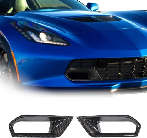 Marco de ventilación de conducto de aire para parachoques delantero de automóvil para Chevrolet Corvette C7 Z06 2014-2019 cubierta de parachoques