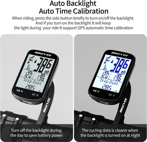 Miniatura 4 de Wireless Bike Computer GPS Bundle, Speedometer & Odometer, Cadence Sensor, Auto Backlight & Auto Stop, IPX7 Waterproof, 2.6" LCD Display