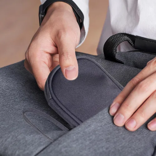 Miniatura 7 de Funda organizadora de artículos electrónicos, organizador de cables, bolsa de tecnología de viaje esenciales, adecuada para cargador, cable, Negro