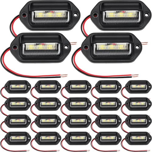 Miniatura 8 de Mudder Paquete de 8 luces LED de matrícula de 12 V, 6 LED, impermeables, luces traseras para camión, SUV, remolque, RV, camiones y barcos