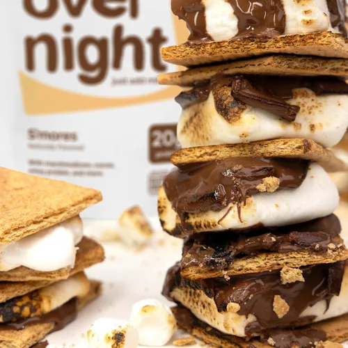 Miniatura 5 de Oats Overnight - S'mores - Batido de desayuno alto en proteínas y bajo en azúcar, sin gluten, alto en fibra, avena sin OMG (2.7 onzas por comida)