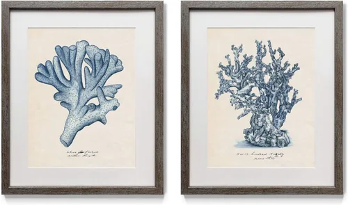 Miniatura 12 de Arte floral para pared, marco rústico de plata envejecida, juego de decoración de pared de 2 piezas: plumeria, caléndula, flores silvestres