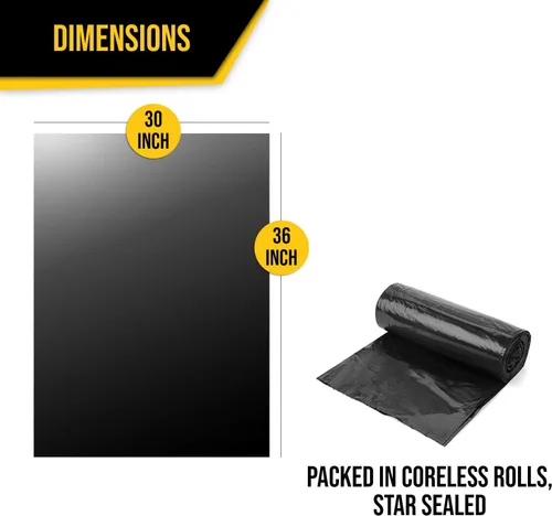 Miniatura 3 de Aluf Plastics - Bolsas de basura de 20-30 galones, (paquete de 100) 1.1 mil (equiv) bolsas de basura de plástico de baja densidad, 30 x 36 pulgadas