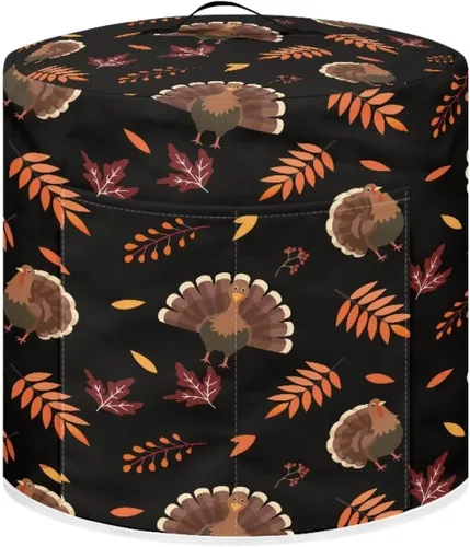 Miniatura 11 de Gomyblomy Funda para freidora de aire para árbol de Navidad, protector lavable para olla de arroz con asa y bolsillo, elegante y duradera, cubierta