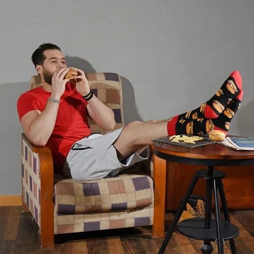 Miniatura 2 de HSELL - Calcetines de algodón para hombre, de vestir, con diseños divertidos y alocados