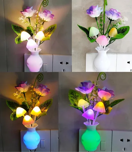 Miniatura 13 de AUSAYE - Luz nocturna LED que cambia de color, paquete de 1 lámpara enchufable del crepúsculo al amanecer, lámpara de decoración para el hogar, luz