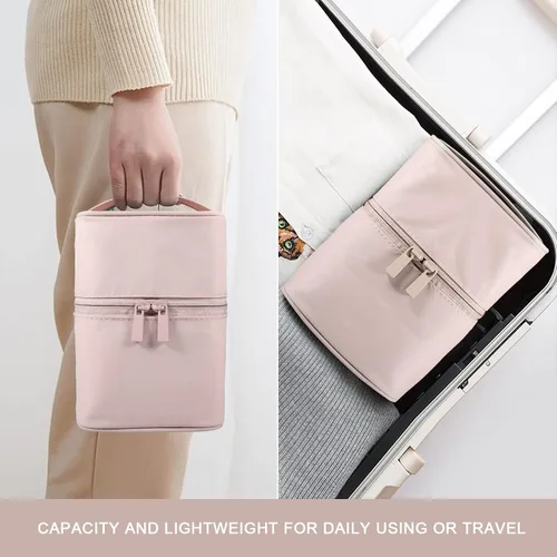 Miniatura 5 de Organizador de brochas de maquillaje, bolsa de maquillaje, juego de brochas de 7.5 x 5.5 x 4.4 pulgadas, soporte para lápices de viaje profesional
