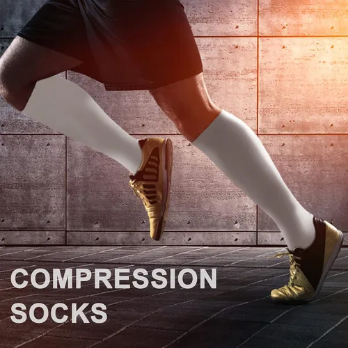 Miniatura 6 de Calcetines de compresión para mujeres y hombres, calcetines largos atléticos hasta la rodilla de 15 a 20 mmhg, lo mejor para correr atlética, 3 pares