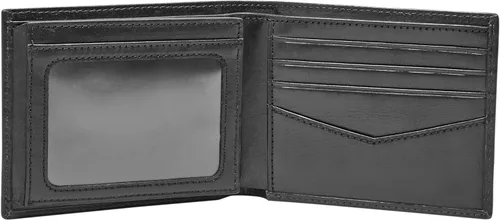 Miniatura 2 de Fossil Ryan - Cartera plegable de piel con bloqueo RFID y ventana de identificación abatible para hombre