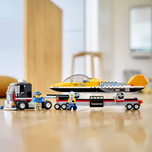 Miniatura 5 de LEGO City Airshow Jet Transporter 60289 Kit de construcción; divertido juego de juguete para niños, nuevo 2021 (281 piezas)
