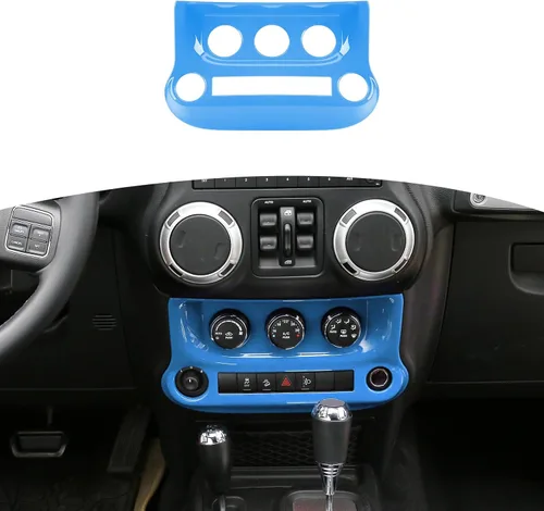 Miniatura 12 de RT-TCZ Para Jeep JK Negro Dash Console A/C Controles Cubierta Trim Panel para Jeep Wrangler JK JKU 2011-2017 ABS Interior Accesorios 1pc