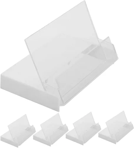 Caja de almacenamiento de cinta de casete vintage, soporte de plástico transparente para casetes de música, joyería y organización de cristal,