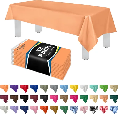 Miniatura 62 de Mantel de plástico de alta calidad - 54 in. x 108 pulgadas. Grandipity - Mantel rectangular (6 y 12 unidades), Agua (Aqua)