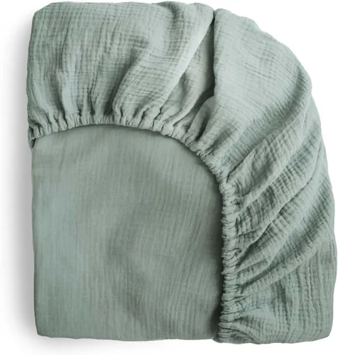 Miniatura 12 de mushie Sábana bajera ajustable de muselina extra suave para cuna MINI 24" x 38" (Arcoíris)