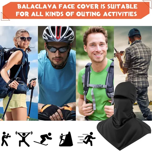 Miniatura 6 de Syhood 6 Pieces Balaclava Face Cover Breathable Long Neck Covers Summer Neck Protector for Men Sun Protection