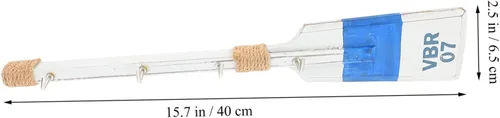 Miniatura 2 de Gancho de madera para ropa de paleta de 15.7 pulgadas, colgador de pared para chaquetas, sombreros, bufandas, gancho decorativo para pasillo