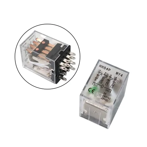 Miniatura 6 de ATO DC 24V Bobina 14 pines Relé de alimentación electromagnético 4PDT 4NO 4NC HH54P MY4NJ con base de enchufe de terminales