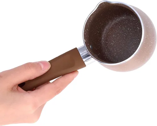 Miniatura 4 de TOPINCN Cacerola antiadherente, cacerola de inducción, cacerola de leche antiadherente con labio de vertido para inducción, quemadores de gas
