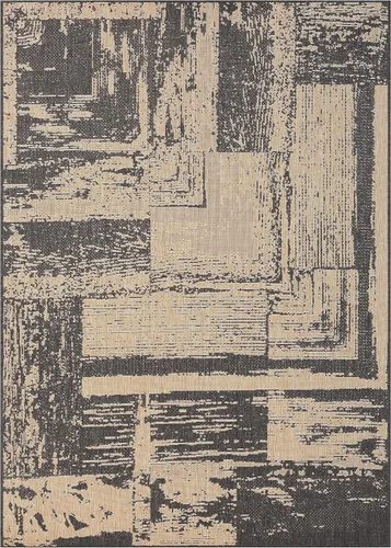 Miniatura 9 de Alfombra abstracta moderna para interiores y exteriores, resistente a la intemperie, para porche, terraza, balcón, patio, 8 x 10 pies, color gris