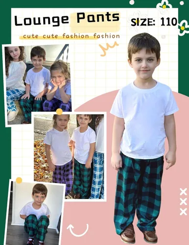 Miniatura 4 de Ekouaer Pantalones de pijama para niños, paquete de 3 pantalones de dormir suaves con cintura elástica para niños, pantalones de pijama a cuadros