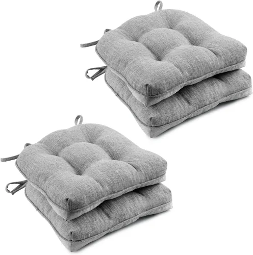 Miniatura 26 de Almohadillas de silla Wellsin para sillas de comedor, cojines de silla de cocina antideslizantes con lazos, juego de 4 almohadillas de silla de Caqui