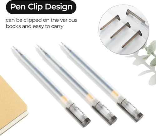 Miniatura 4 de M&G 12 bolígrafos de gel de punta fina de 0.020 in, bolígrafos de tinta de gel negra de gran capacidad, bolígrafos de tinta de gel de secado rápido