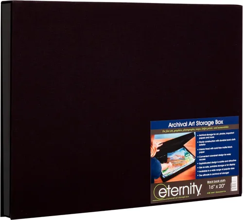 Miniatura 14 de HG Art Concepts Eternity Archival Clamshell - Caja de almacenamiento de fotos, color negro, 24 x 32 pulgadas, para almacenar obras de arte, fotos